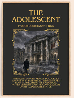 The Adolescent Minimalist Book Poster by Fyodor Dostoevsky – image 1