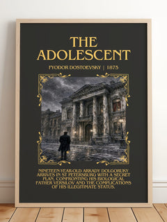 The Adolescent Minimalist Book Poster by Fyodor Dostoevsky – image 2