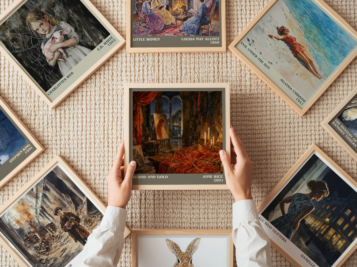Blood And Gold literary book poster framed on wall – horror wall art
