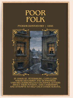 Poor Folk Minimalist Book Poster by Fyodor Dostoevsky – image 1