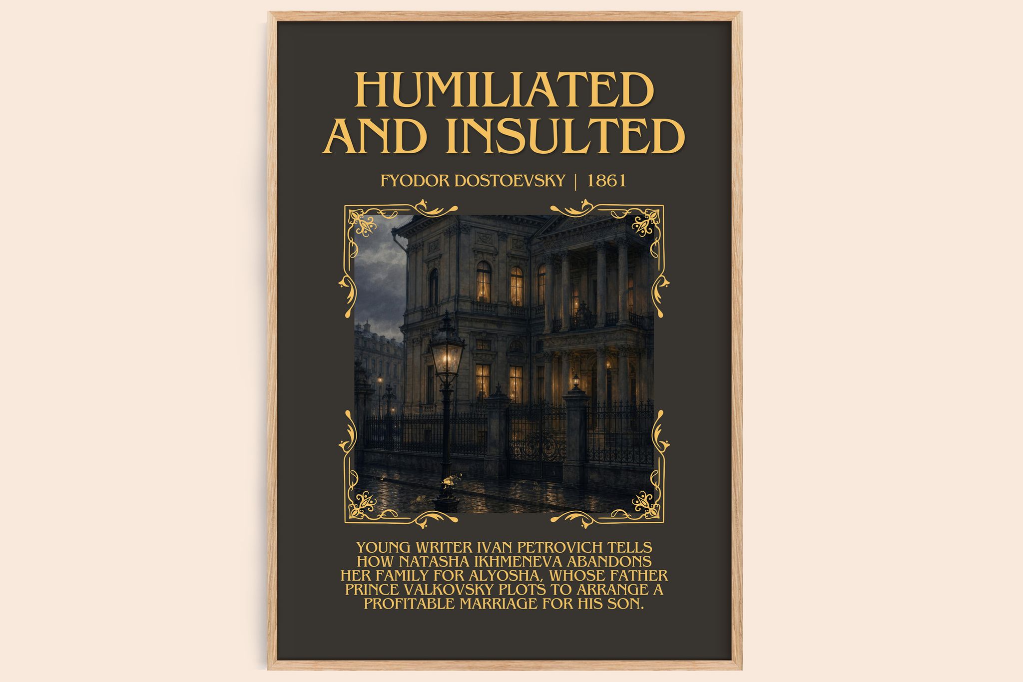 Humiliated And Insulted Minimalist Book Poster by Fyodor Dostoevsky