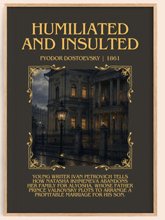 Humiliated And Insulted Minimalist Book Poster by Fyodor Dostoevsky – image 1