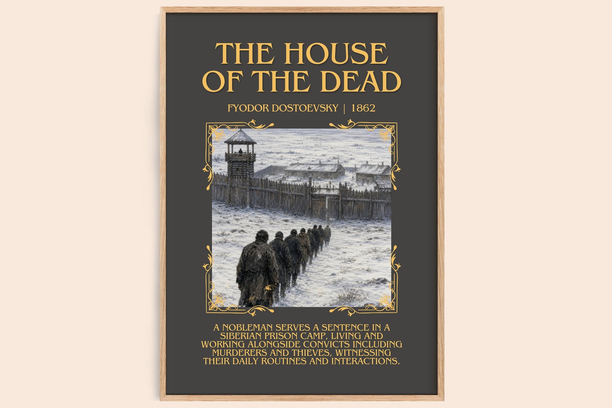 The House Of The Dead Minimalist Book Poster by Fyodor Dostoevsky
