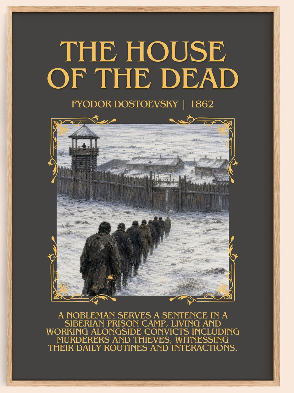 The House Of The Dead Minimalist Book Poster by Fyodor Dostoevsky – book poster