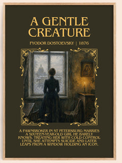 A Gentle Creature Minimalist Book Poster by Fyodor Dostoevsky – image 1