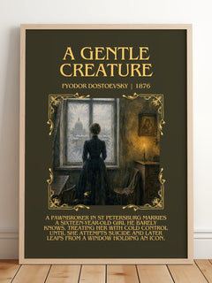 A Gentle Creature Minimalist Book Poster by Fyodor Dostoevsky – image 2