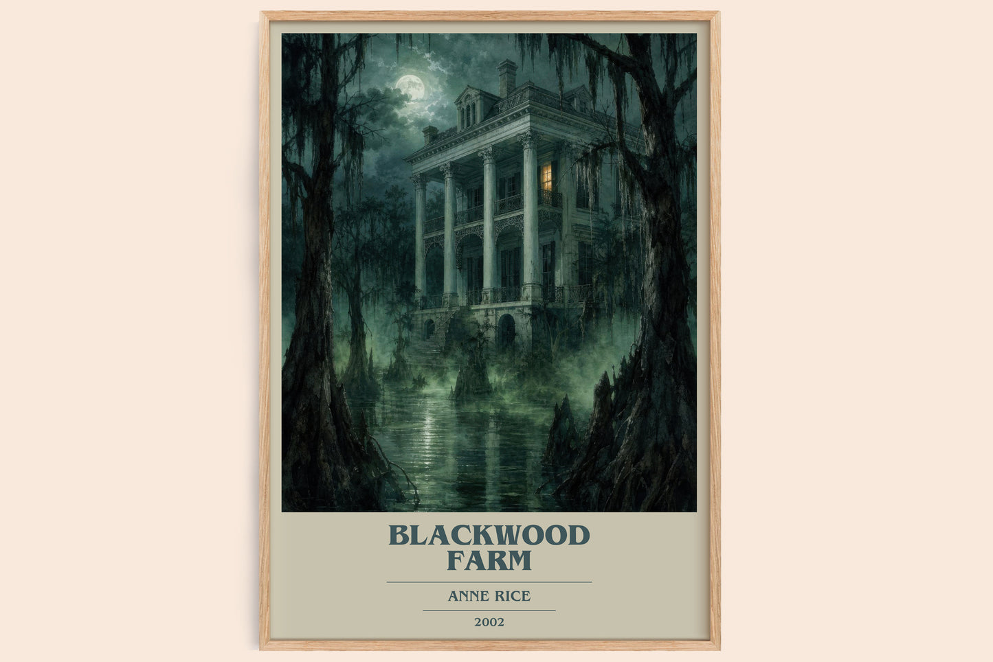 Blackwood Farm book cover book poster by Anne Rice – framed literary art print