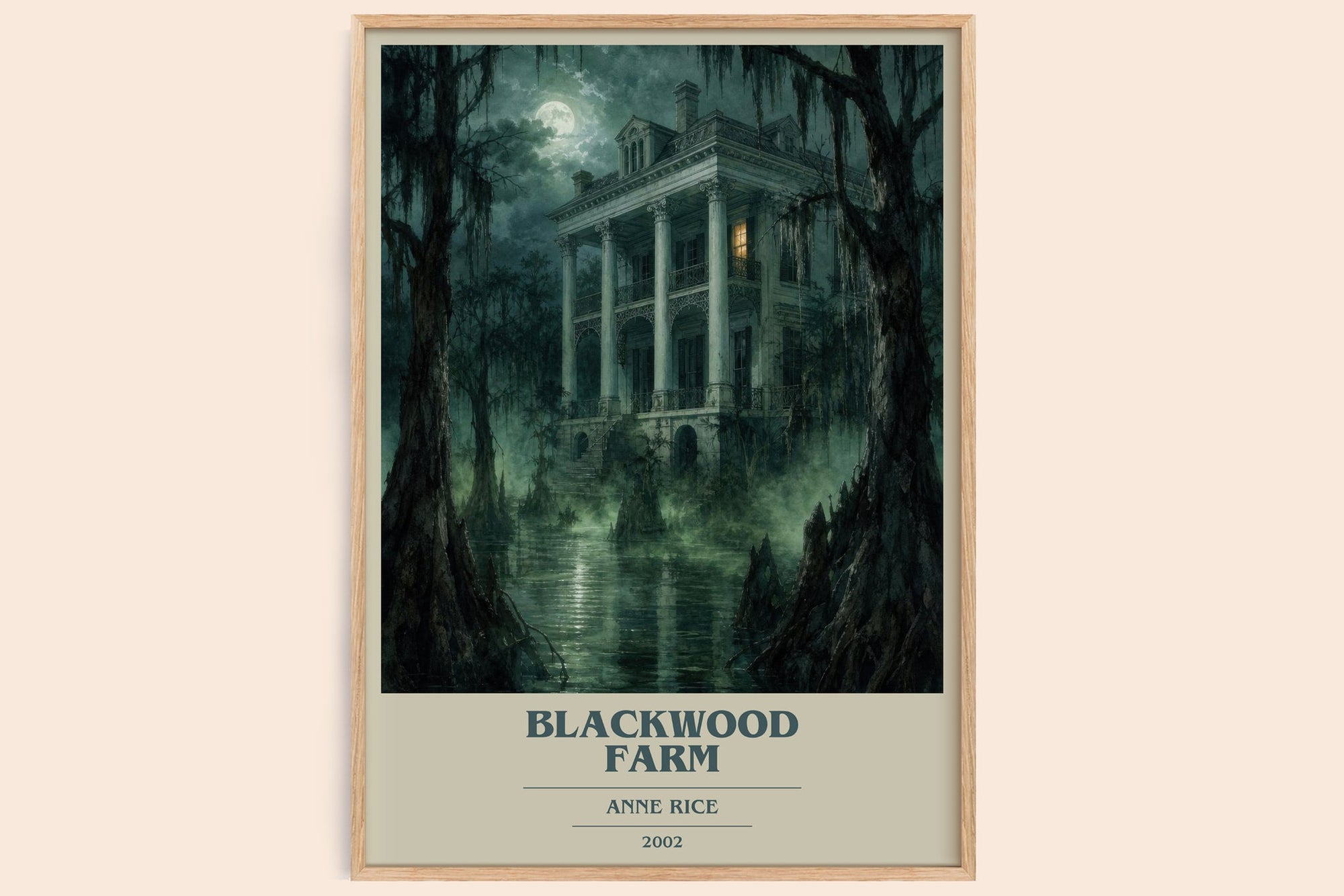 Blackwood Farm book cover book poster by Anne Rice – framed literary art print