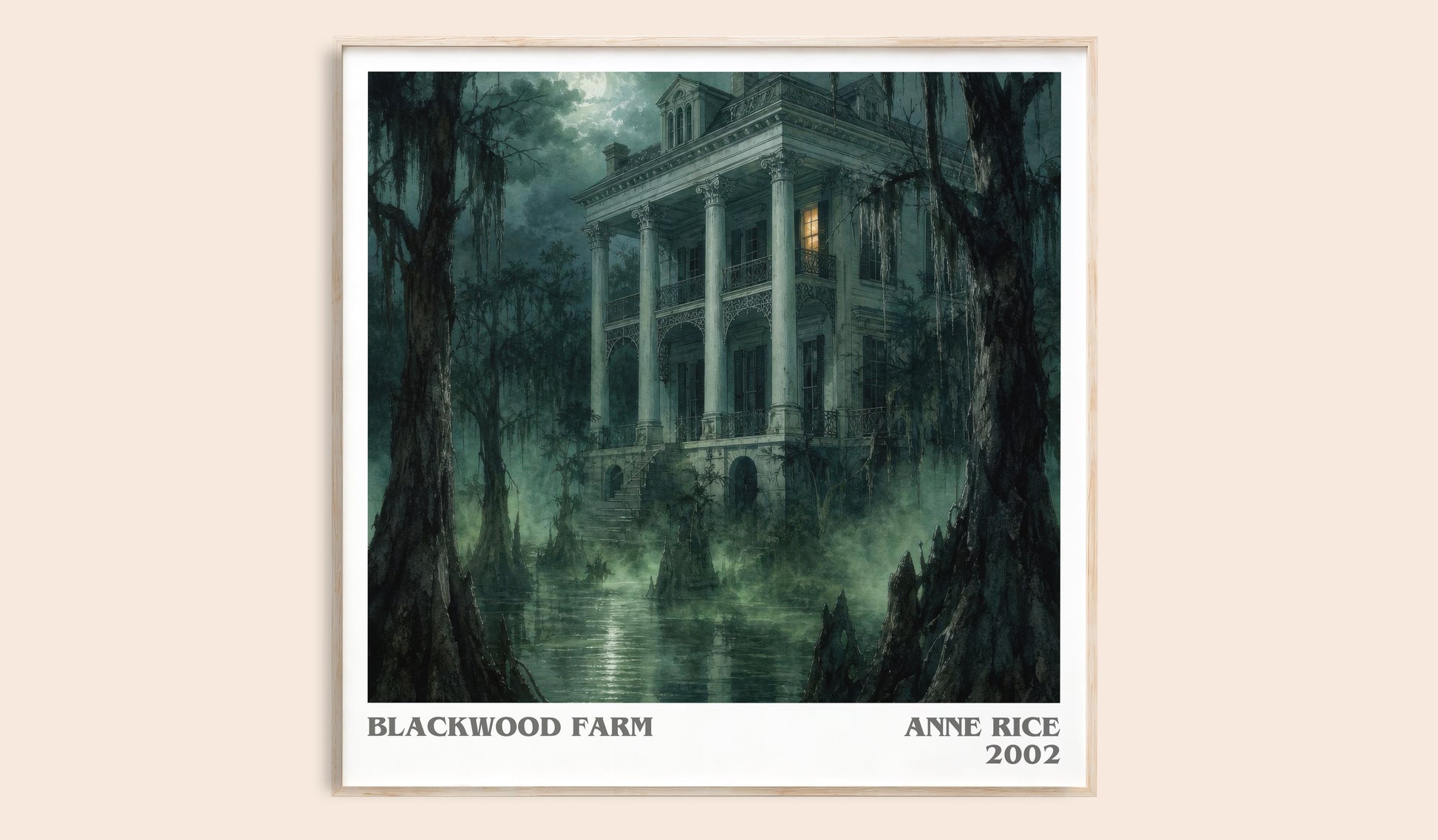 Blackwood Farm literary book poster by Anne Rice – framed literary art print