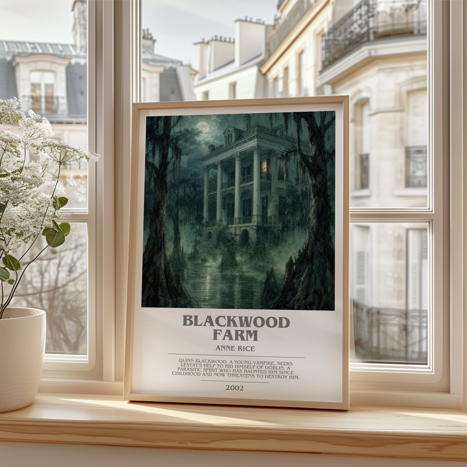 Blackwood Farm bookish poster colour and style options – Anne Rice book art