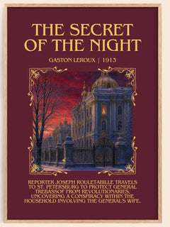 The Secret Of The Night Minimalist Book Poster by Gaston Leroux – image 1