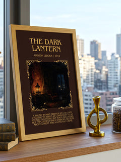 The Dark Lantern Minimalist Book Poster by Gaston Leroux – image 3