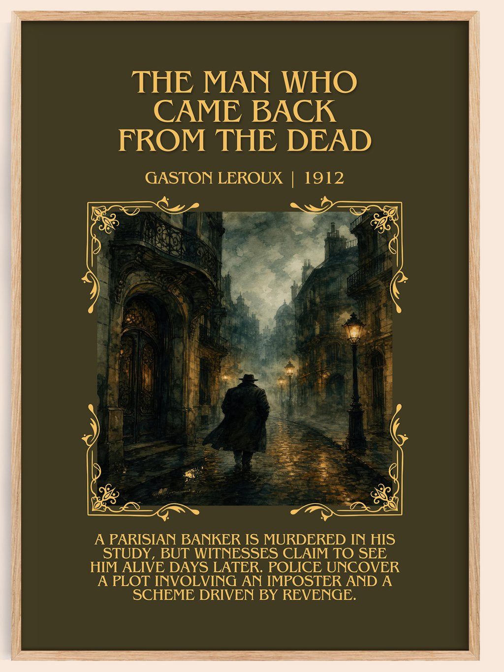 Man Who Came Back From The Dead Minimalist Book Poster by G. Leroux – book poster