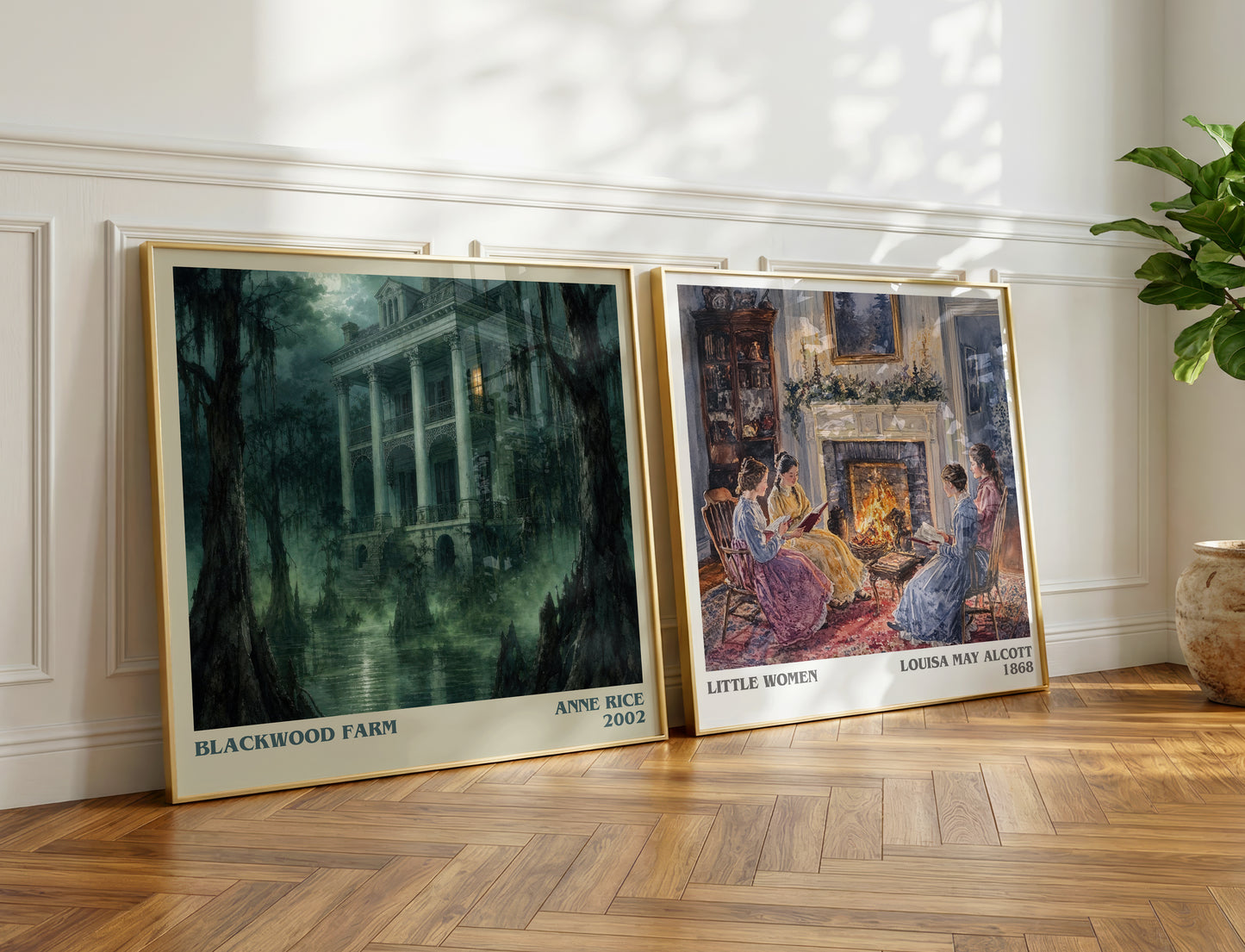 Blackwood Farm literary print on bookshelf – Anne Rice fan gift