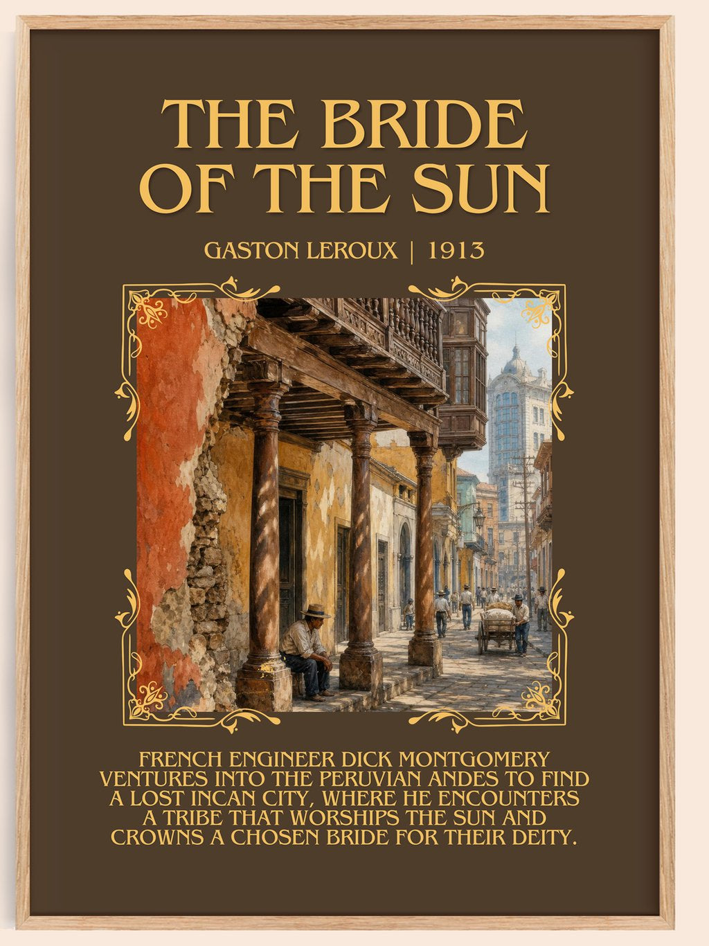 The Bride Of The Sun Minimalist Book Poster by Gaston Leroux – book poster
