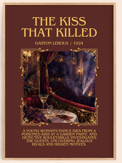 The Kiss That Killed Minimalist Book Poster by Gaston Leroux – image 1