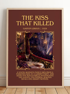 The Kiss That Killed Minimalist Book Poster by Gaston Leroux – image 2