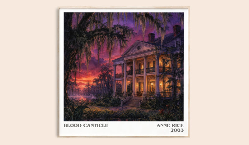 Blood Canticle literary book poster by Anne Rice – framed literary art print