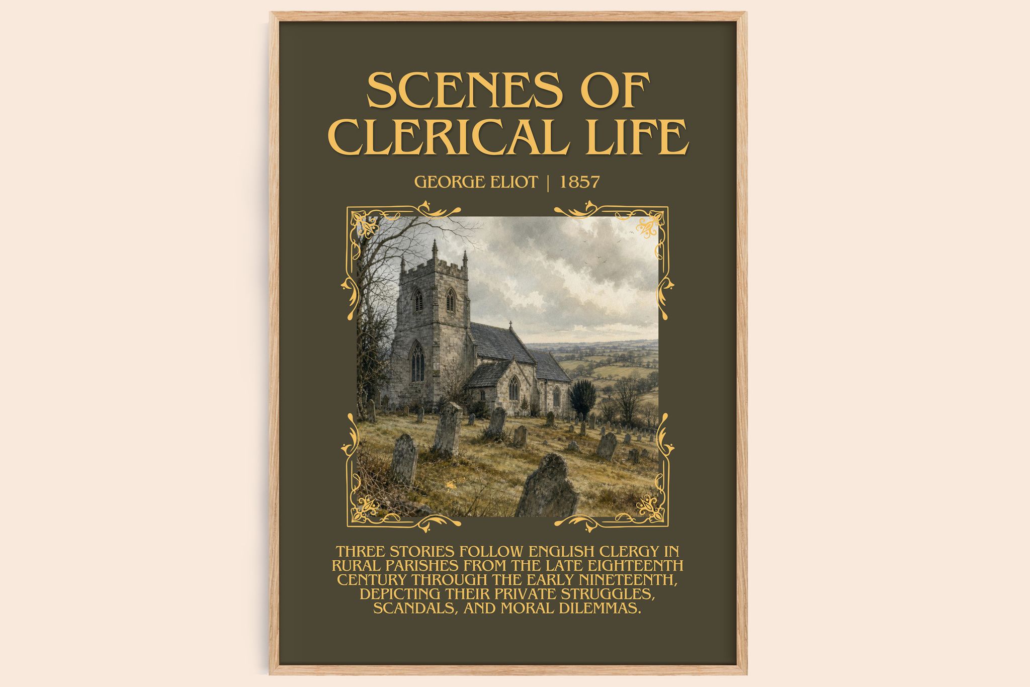 Scenes Of Clerical Life Minimalist Book Poster by George Eliot