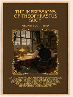 Impressions Of Theophrastus Such Minimalist Book Poster by G. Eliot – image 1