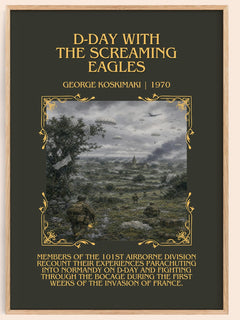 D-Day With The Screaming Eagles Minimalist Book Poster by G. Koskimaki – image 1