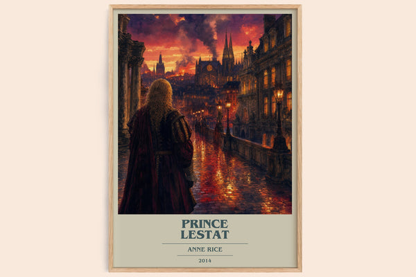 Prince Lestat book cover book poster by Anne Rice – framed literary art print