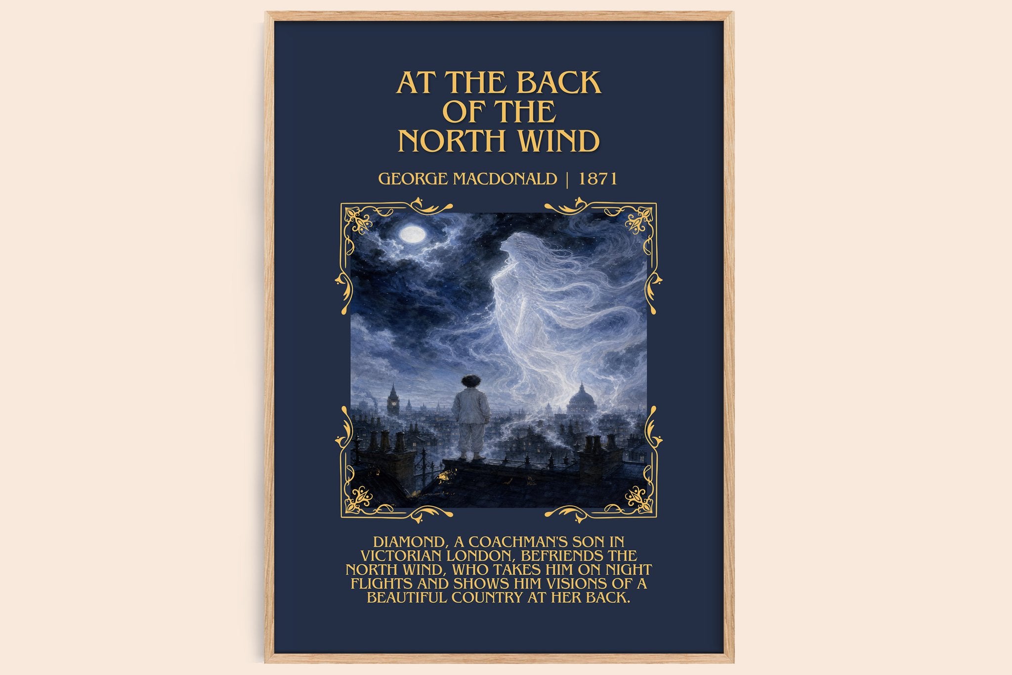 At The Back Of The North Wind Minimalist Book Poster by G. Macdonald