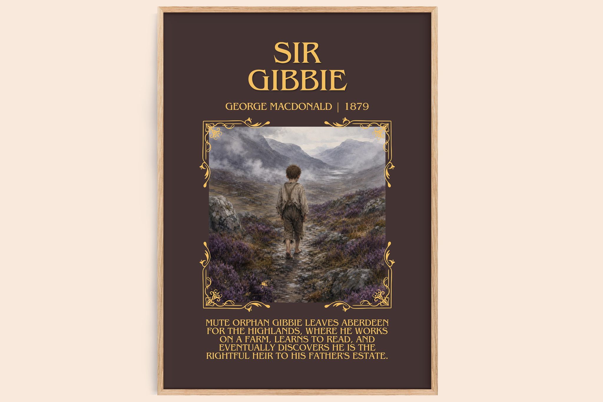 Sir Gibbie Minimalist Book Poster by George Macdonald