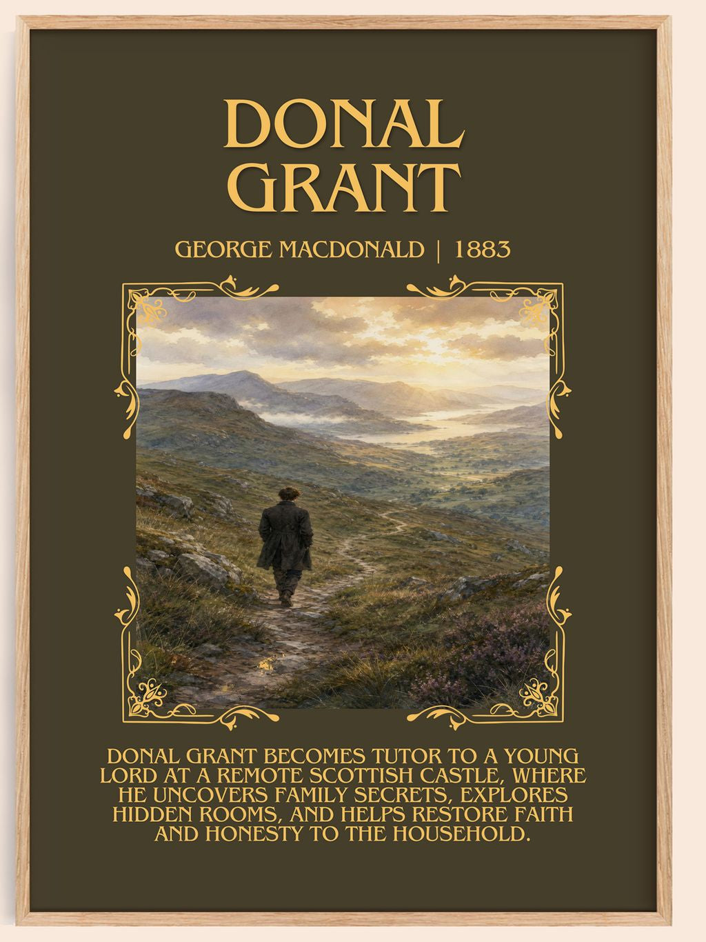 Donal Grant Minimalist Book Poster by George Macdonald – book poster
