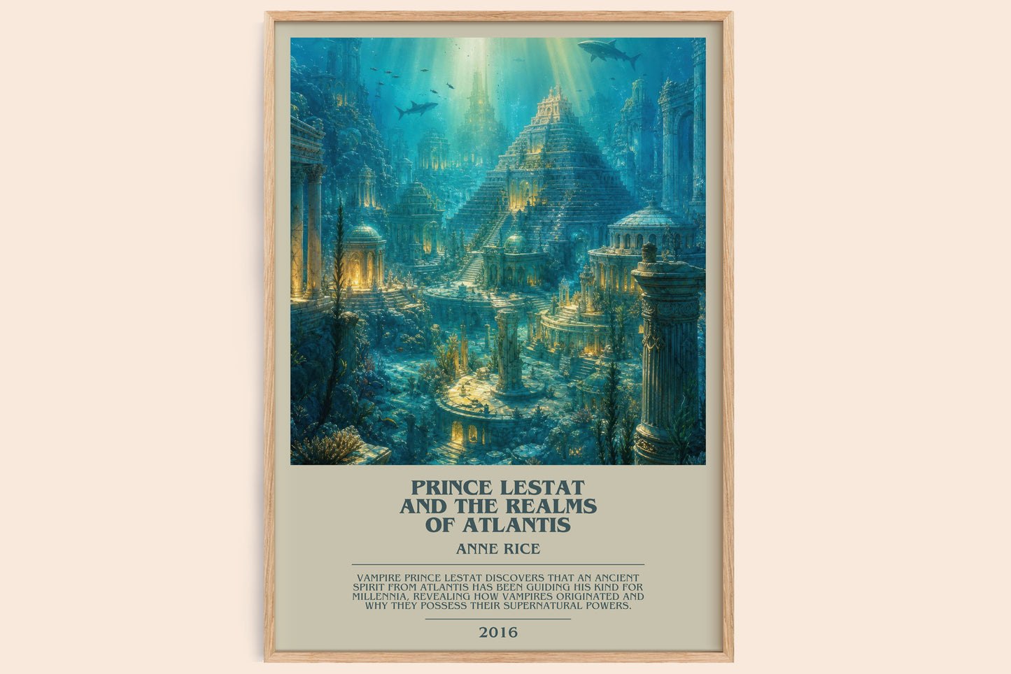 Prince Lestat And The Realms Of Atlantis bookish book poster by Anne Rice – framed literary art print