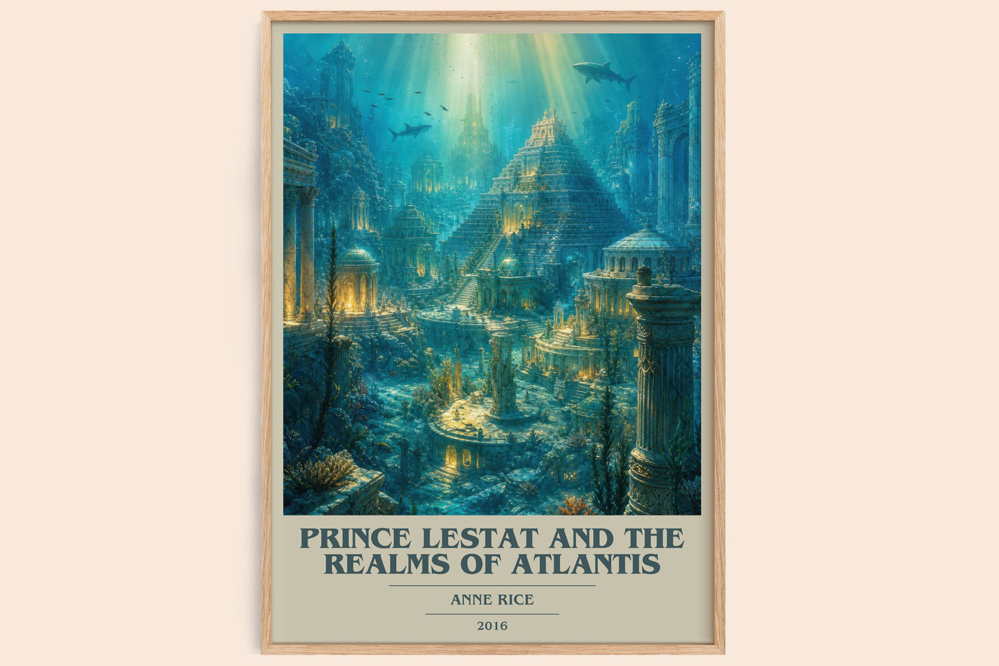 Prince Lestat And The Realms Of Atlantis book cover book poster by Anne Rice – framed literary art print
