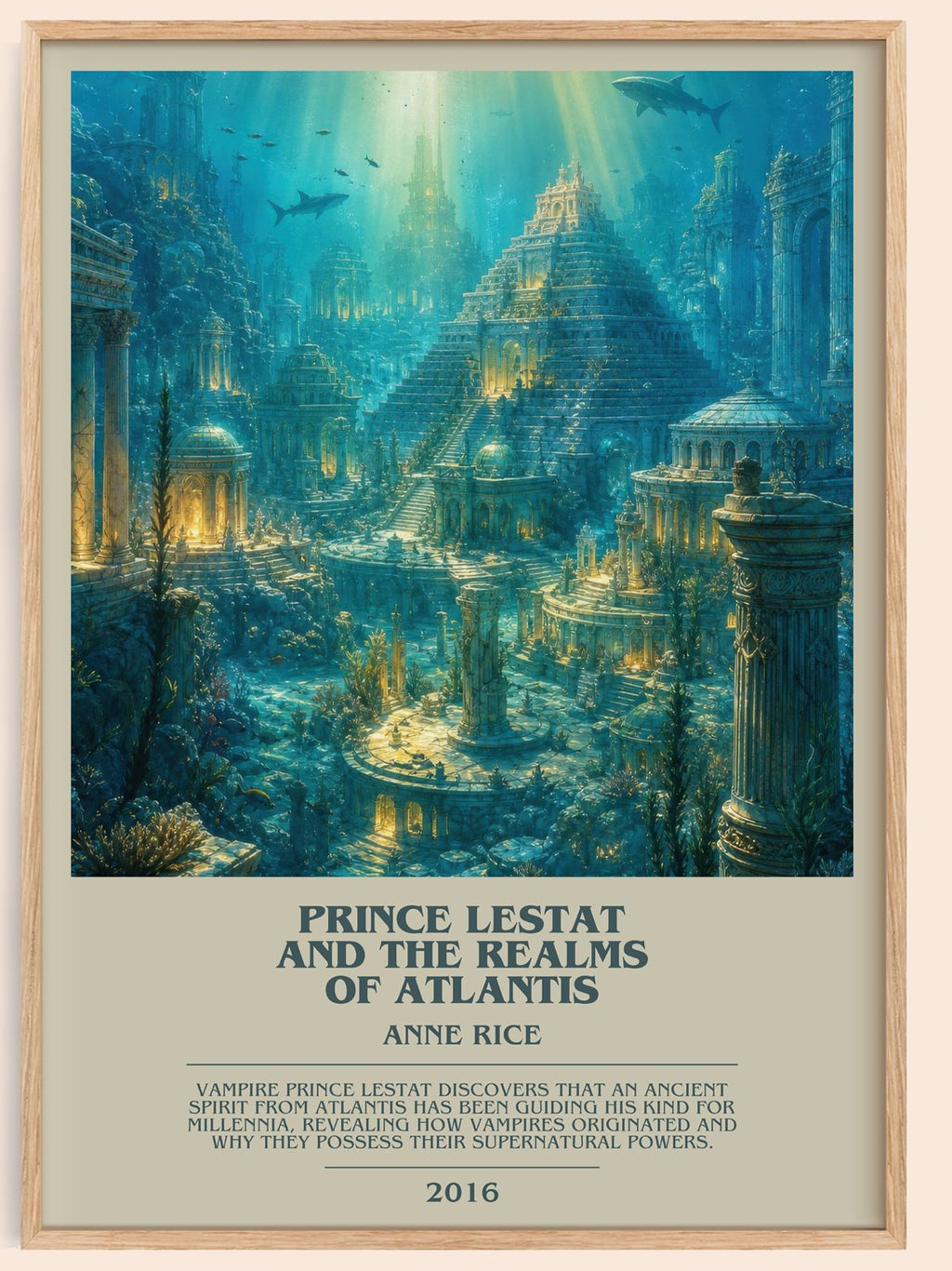 Prince Lestat And The Realms Of Atlantis bookish book poster by Anne Rice – framed literary art print