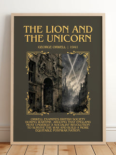 The Lion And The Unicorn Minimalist Book Poster by George Orwell – image 2