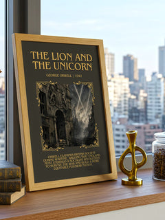 The Lion And The Unicorn Minimalist Book Poster by George Orwell – image 3