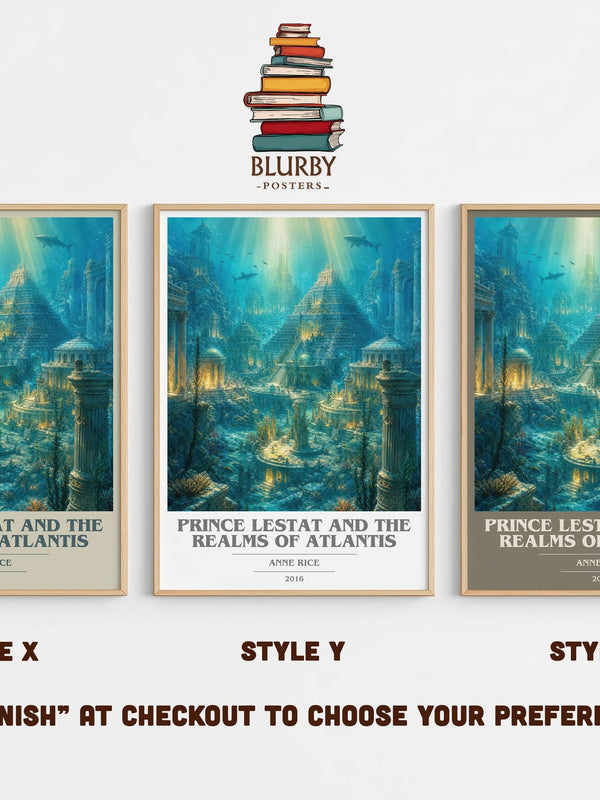 Prince Lestat And The Realms Of Atlantis book cover print in frame leaning in hallway – fantasy wall art