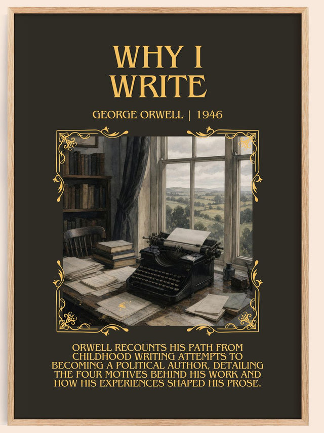 Why I Write Minimalist Book Poster by George Orwell