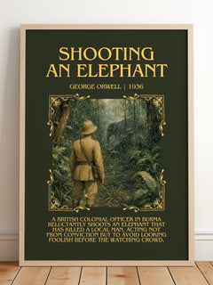 Shooting An Elephant Minimalist Book Poster by George Orwell – image 2
