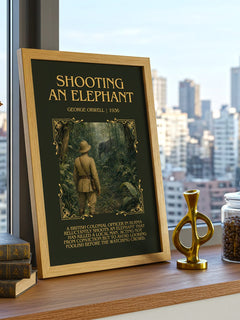 Shooting An Elephant Minimalist Book Poster by George Orwell – image 3