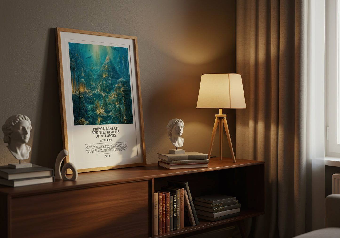 Prince Lestat And The Realms Of Atlantis bookish book poster framed on wall – fantasy wall art