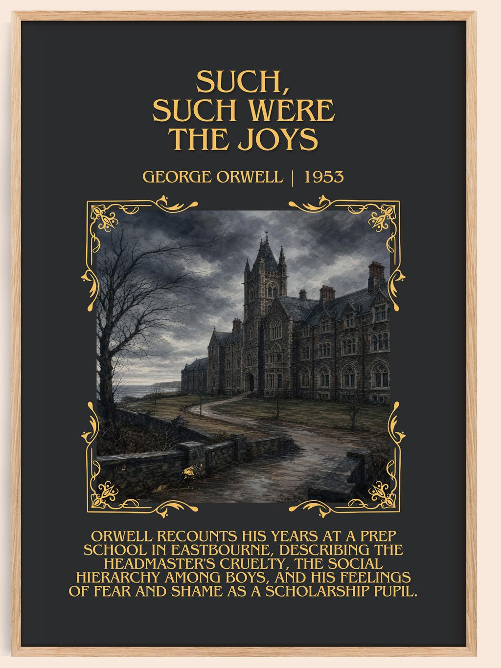 Such, Such Were The Joys Minimalist Book Poster by George Orwell – book poster