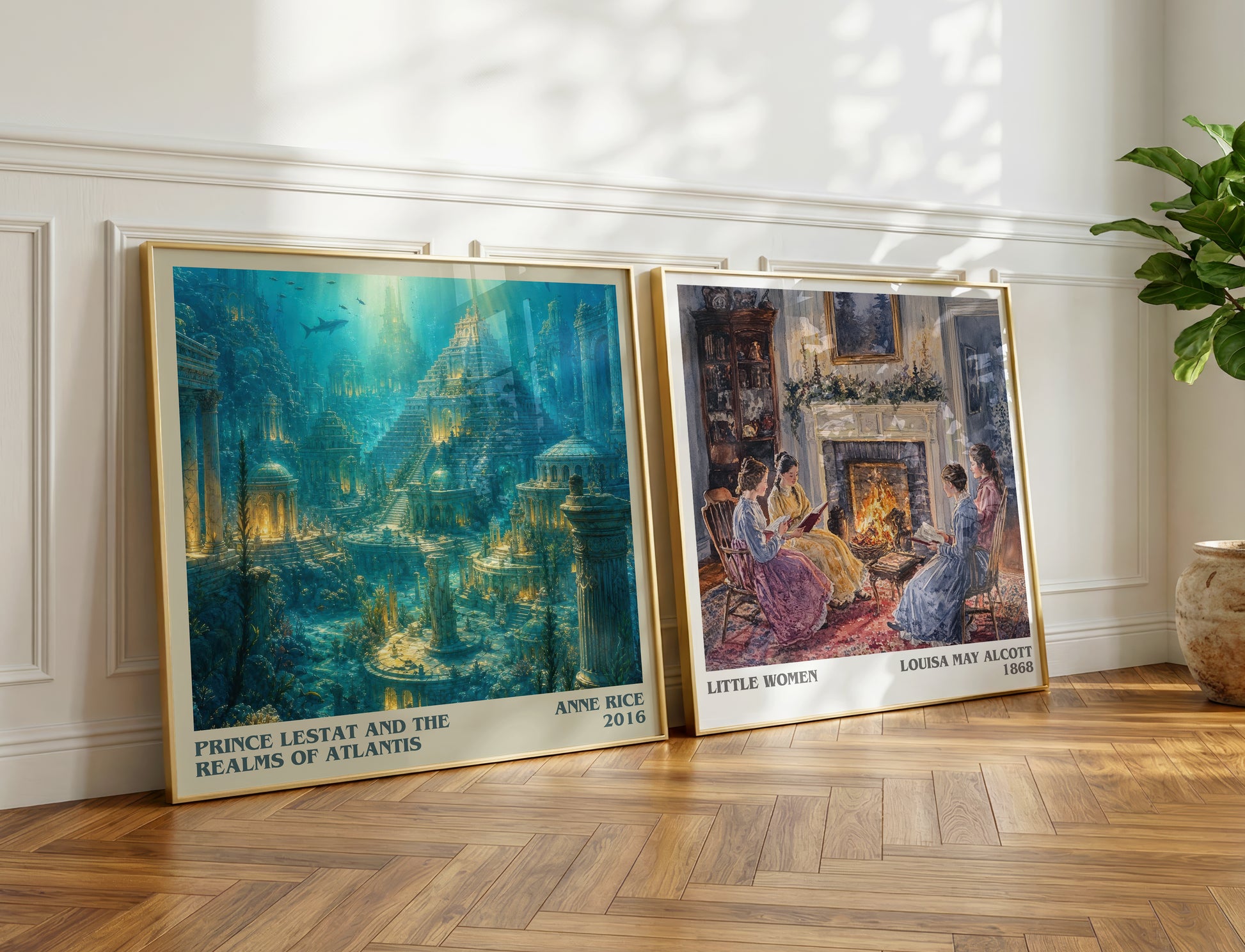 Prince Lestat And The Realms Of Atlantis literary print on bookshelf – Anne Rice fan gift