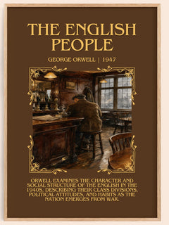The English People Minimalist Book Poster by George Orwell – image 1