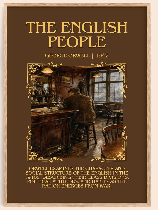 The English People Minimalist Book Poster by George Orwell