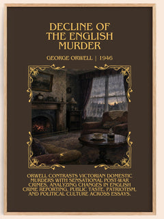 Decline Of The English Murder Minimalist Book Poster by George Orwell – image 1