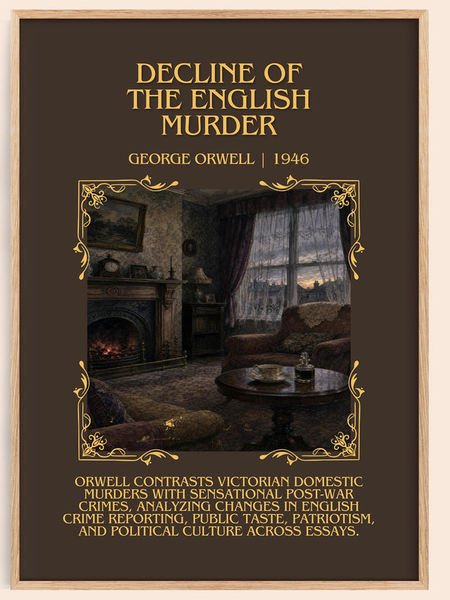 Decline Of The English Murder Minimalist Book Poster by George Orwell