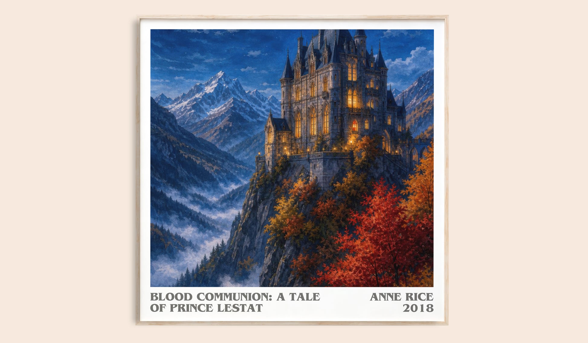 Blood Communion: A Tale Of Prince Lestat literary book poster by Anne Rice – framed literary art print