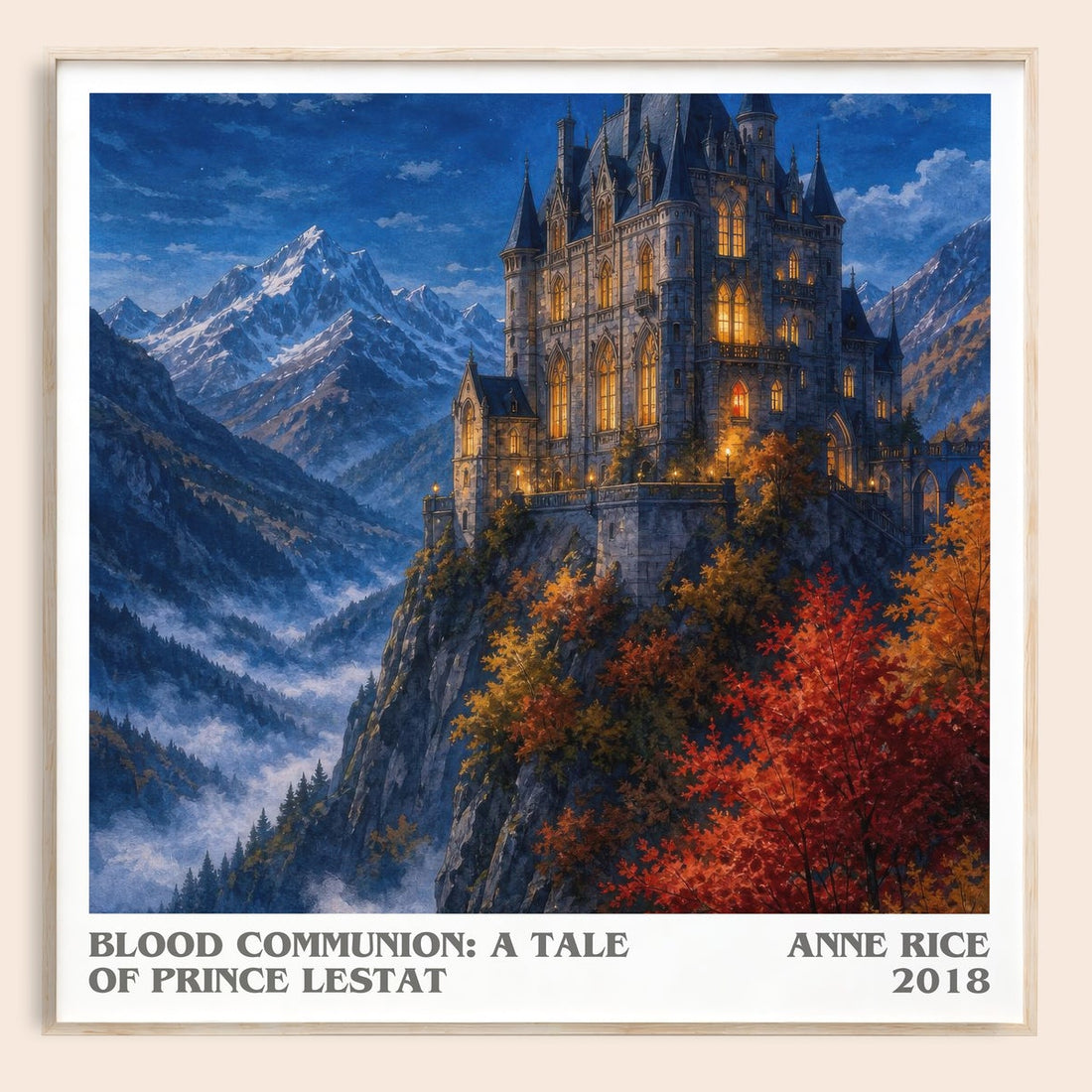 Blood Communion: A Tale Of Prince Lestat literary book poster by Anne Rice – framed literary art print