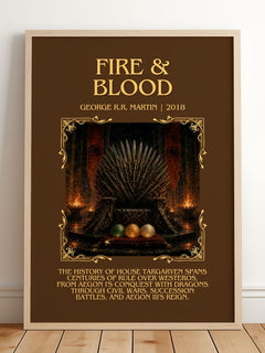 Fire & Blood Minimalist Book Poster by George R.R. Martin – image 2