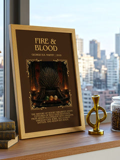 Fire & Blood Minimalist Book Poster by George R.R. Martin – image 3