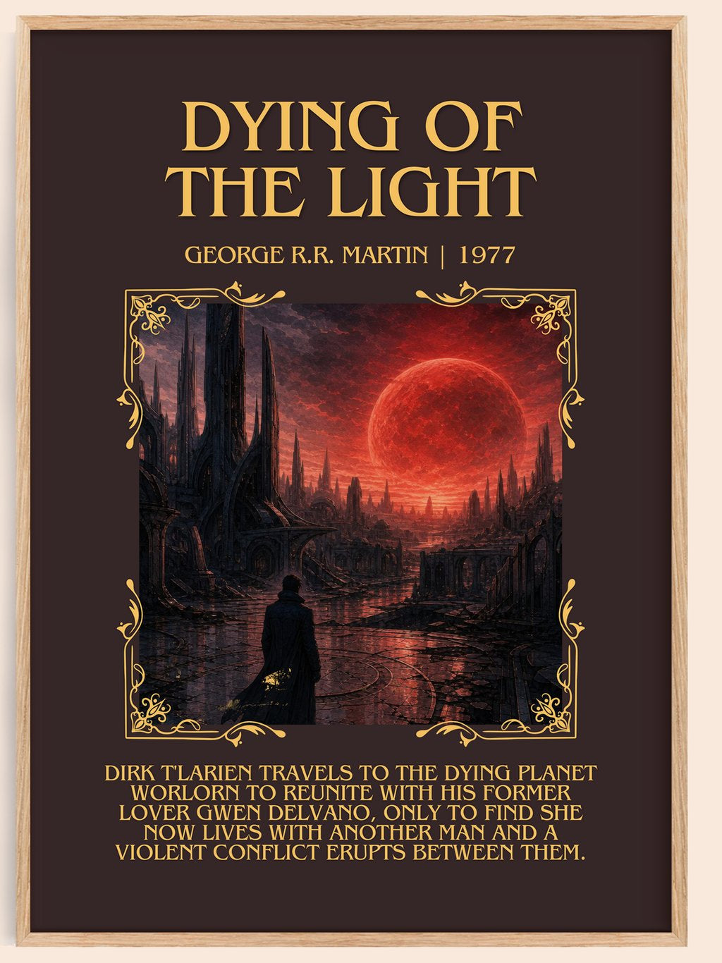 Dying Of The Light Minimalist Book Poster by George R.R. Martin – book poster